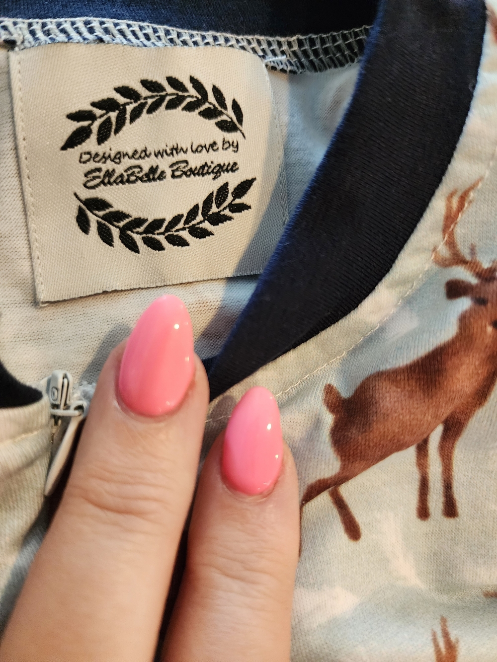 Deer Girls Romper With Ruffles - Picture 2 of 3
